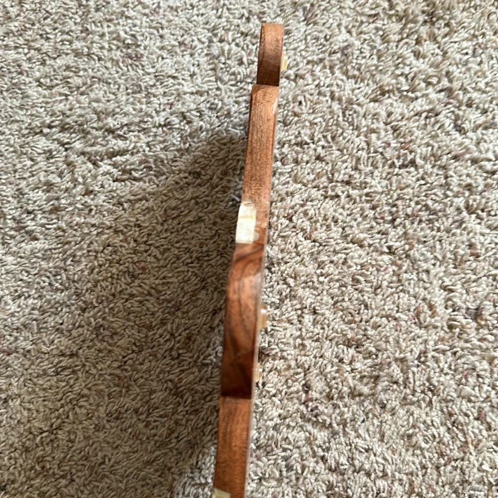 Anthropologie Wood and White Marble Fish Serving Boards